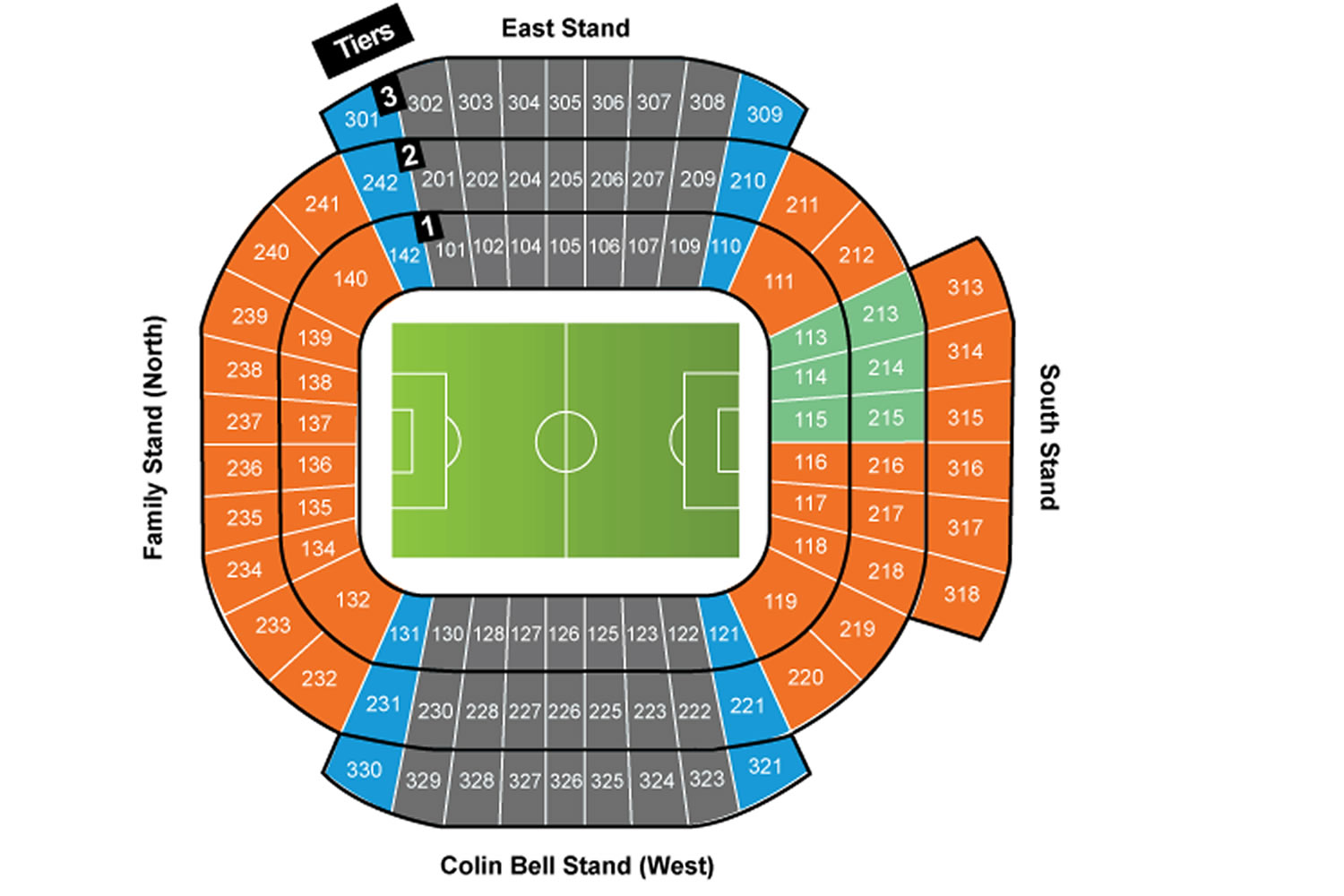 Etihad Stadium, Manchester, England, United Kingdom Seating Plan