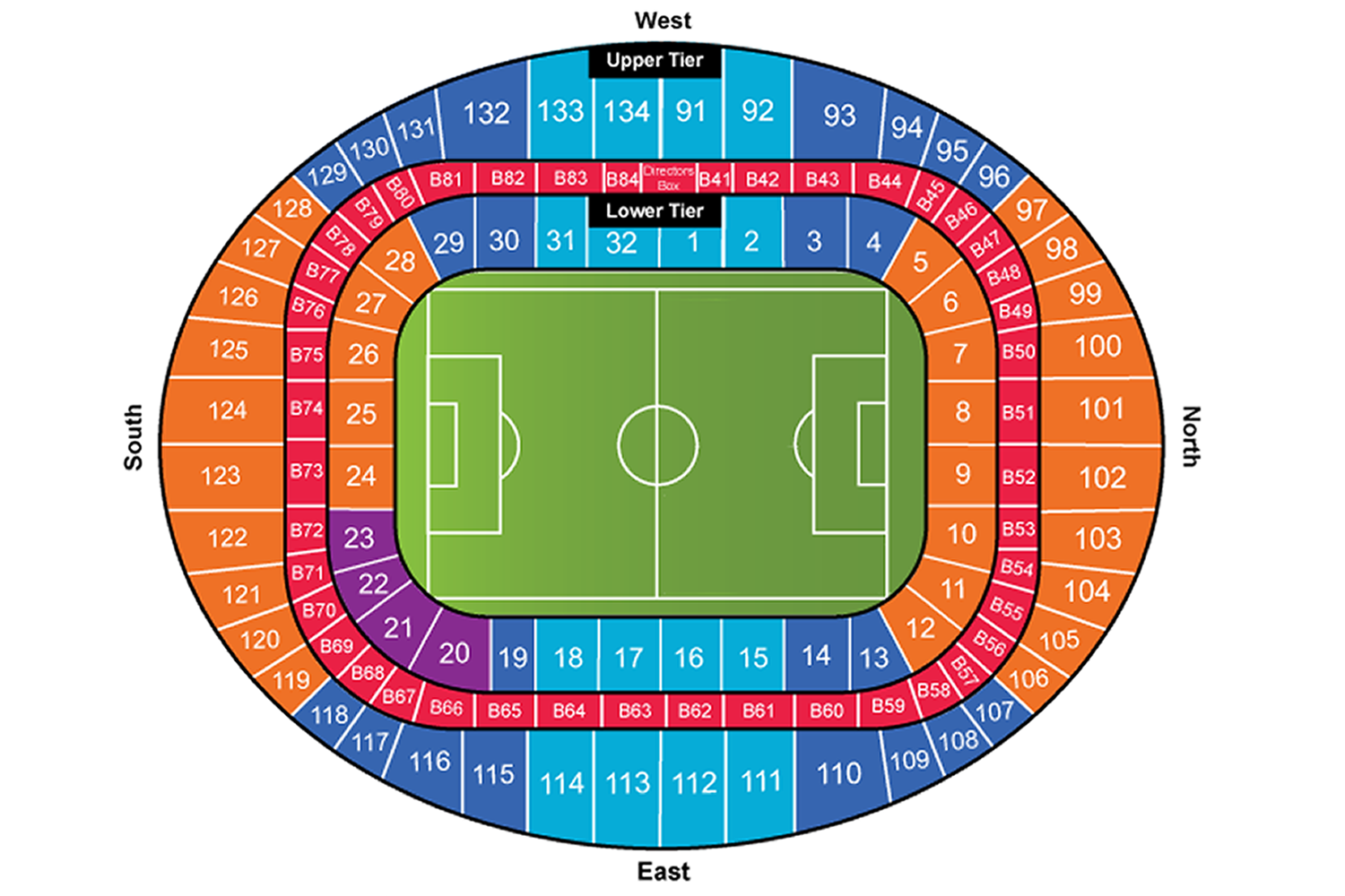 Emirates Stadium, London, England, United Kingdom Seating Plan